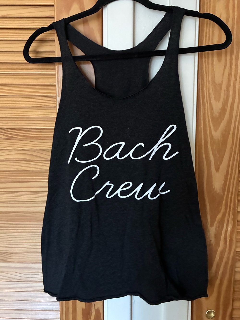 Black Racerback Tank Bach crew size small